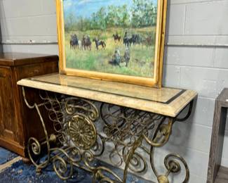 Sofa Table and Artwork Orlando