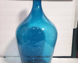 CLEAR BLUE GLASS JUG
