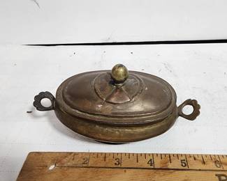 BRASS DISH WITH LID