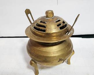 ANTIQUE BRASS INSCENCE BURNER