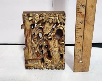BEAUTIFULLY DOUBLE SIDED CARVED PLAQUE