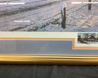 SIGNED PHILIP PHILBECK #40/50 DUSK LIGHTS, OLD SALEM WINSTON SALEM, NC PRINT NO SHIPPING PICKUP ONLY