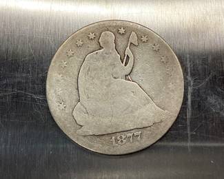 1877-S SEATED LIBERTY HALF DOLLAR COIN 1877 SAN FRANCISCO