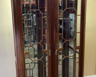 HEKMAN ATTRIBUTED MAHOGANY 5 SHELF DISPLAY CABINET NO SHIPPING PICKUP ONLY
