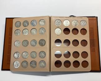 65 WALKING LIBERTY HALF DOLLARS 1916-47 A COMPLETE BOOK OF WALKING LIBERTY HALF DOLLARS 1916-1947 65 COINS IN SET
