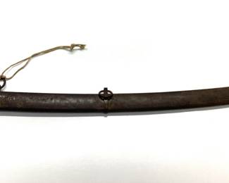 EARLY 19TH CENTURY SABER CALVARY SABER BLADE WITH METAL SCABBARD STAMPED WAR **W D CA*. * IS NOT LEGIBLE