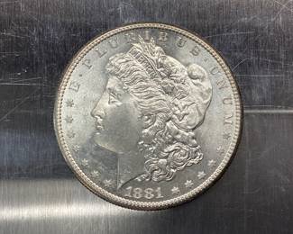 1881-S MORGAN SILVER DOLLAR 1881 SAN FRANCISCO MORGAN SILVER DOLLAR COIN