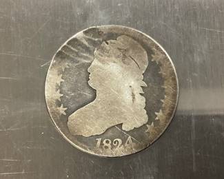 1824 CAPPED BUST HALF DOLLAR COIN