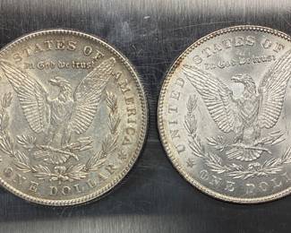 1878-P 1878-S MORGAN DOLLAR COINS 1878 PHILADELPHIA AND 1878 SAN FRANCISCO MORGAN SILVER DOLLAR
