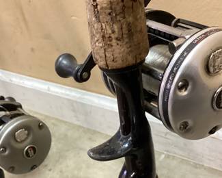 10 FISHING RODS & REELS, PENN, ABU GARCIA BAIT CASTER, OTHER OPEN FACE, NO SHIPPING PICKUP ONLY