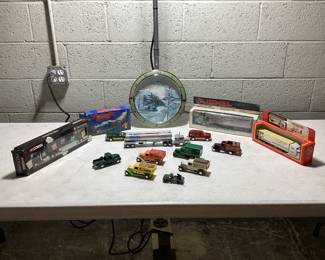LIONEL, FAO SCHWARTZ, ANASTASIA TRAIN, DIE CASTS MINIATURE TRAIN SET, CARS, TRUCKS LOT AND LIONEL CLOCK