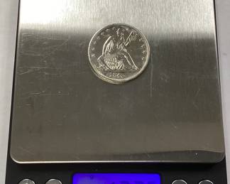 1843 -O SEATED LIBERTY HALF DOLLAR COIN 1843 NEW ORLEANS LOOKS TO HAVE BEEN CLEANED