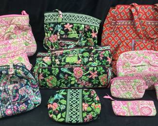 VERA BRADLEY RETIRED DESIGNS BAG COLLECTION PETAL PINK, BOTANICA, PETAL PAISLEY, VILLA RED