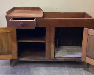 ANTIQUE PRIMITIVE DRY SINK ALL NAIL CONSTRUCTION. NO SHIPPING, PICKUP ONLY