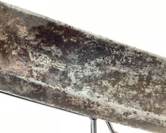 EARLY 19TH CENTURY SABER CALVARY SABER BLADE WITH METAL SCABBARD STAMPED WAR **W D CA*. * IS NOT LEGIBLE