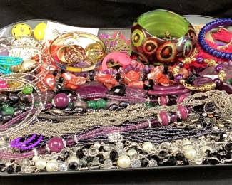 ASSORTED COSTUME JEWELRY, LIZ CLAIBORNE, WHITE HOUSE/BLACK MARKET, WILD FLOWER