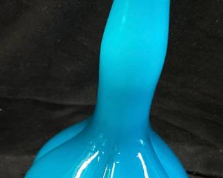 VTG. FENTON GLASS JAMESTOWN OVERLAY BARBER BOTTLE