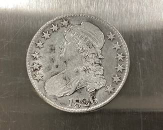 1826 CAPPED BUST HALF DOLLAR COIN