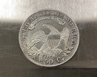 1825 CAPPED BUST HALF DOLLAR COIN