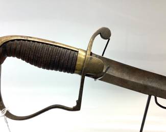 EARLY 19TH CENTURY SABER EARLY 19TH CENTURY SABER WITH LEATHER SCABBARD AND LEATHER GRIP