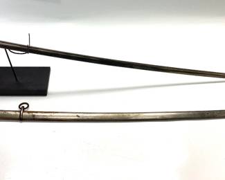 JAPANESE POLICE SWORD WW2 ERA JAPANESE POLICE/OFFICER SWORD WITH CHERRY BLOSSOMS AND SCABBARD