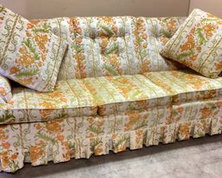 MID CENTURY SOFA & ROCKER ARM CHAIR w FOOT STOOL NO SHIPPING PICKUP ONLY