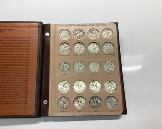 65 WALKING LIBERTY HALF DOLLARS 1916-47 A COMPLETE BOOK OF WALKING LIBERTY HALF DOLLARS 1916-1947 65 COINS IN SET
