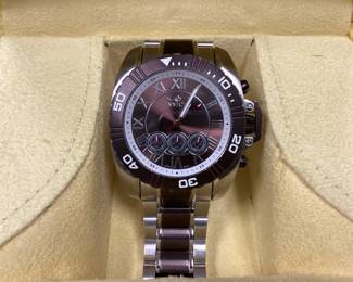 INVICTA WATCH MODEL 5074 CHRONOGRAPH TWO TONE BAND STAINLESS