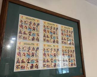 Atlanta 1996 Framed Stamp Collection 