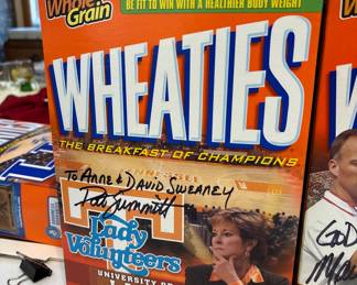 Wheaties Pat Summit signed Lady Vols Basketball University of Tennessee 
