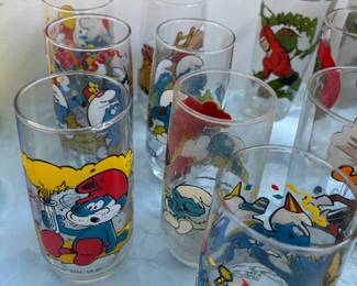 Cartoon Glassware collection - the Smurfs!