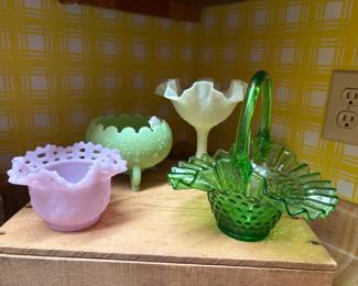 Fenton glass collection - Glows with uranium!