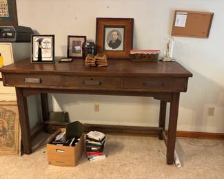 Antique Train Station Desk