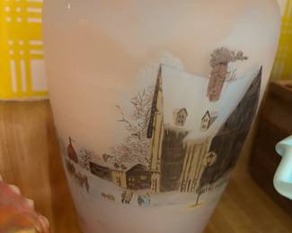 Fenton Glass numbered hand painted vase