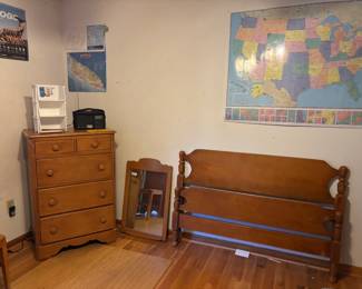 Full bedframe with matching dresser and desk