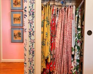 Numerous custom drapery sets