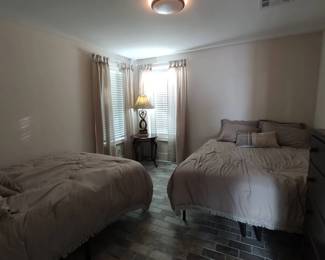Queen size bed with frame and mattress AND Full size bed with frame and mattress