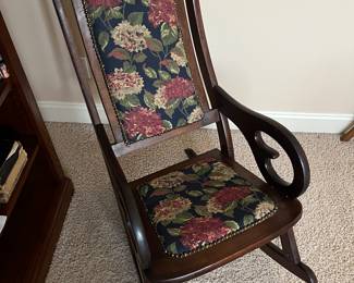 Vintage Biedermeier-style rocking chair.
