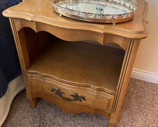 Second of two matching French Provincial-nightstands, possibly by Rapids Furniture Co.