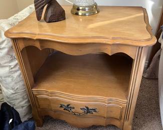 One of two matching French Provincial-nightstands, possibly by Rapids Furniture Co.