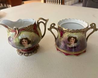 Extensive selection of antique hand-painted porcelain by R.S. Prussia and others.