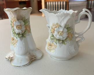 Extensive selection of antique hand-painted porcelain by R.S. Prussia and others.