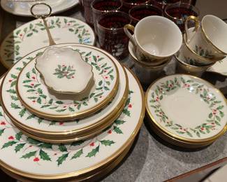 Lenox “Holiday” bone china.