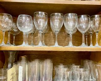 wine and drinking glasses