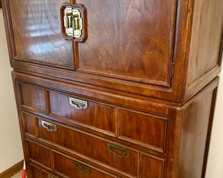Asian influenced storage chest linens or bedroom Thomasville Mystic