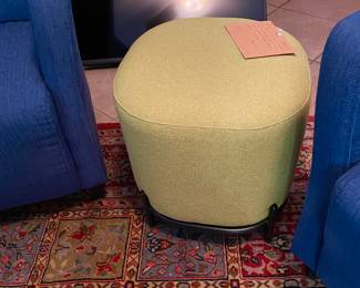 nice looking ottoman, extra seat or side table