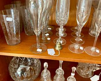 lots of nice stemware and decorative pieces