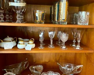 lots of nice stemware and decorative pieces