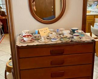 vintage 5 drawer dresser or storage in dining area