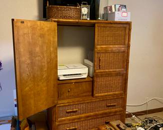 rattan dresser/ storage unit